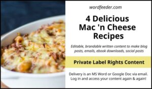 Mac and cheese recipes plr