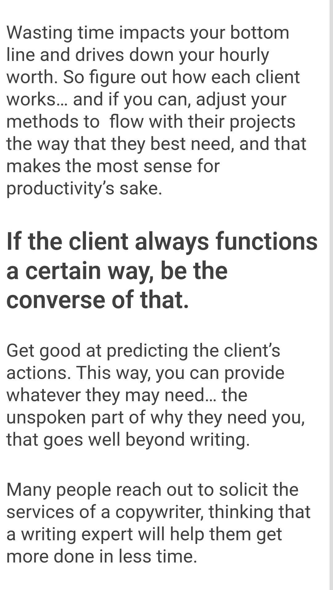 Blog Article on Copywriting Clients 5