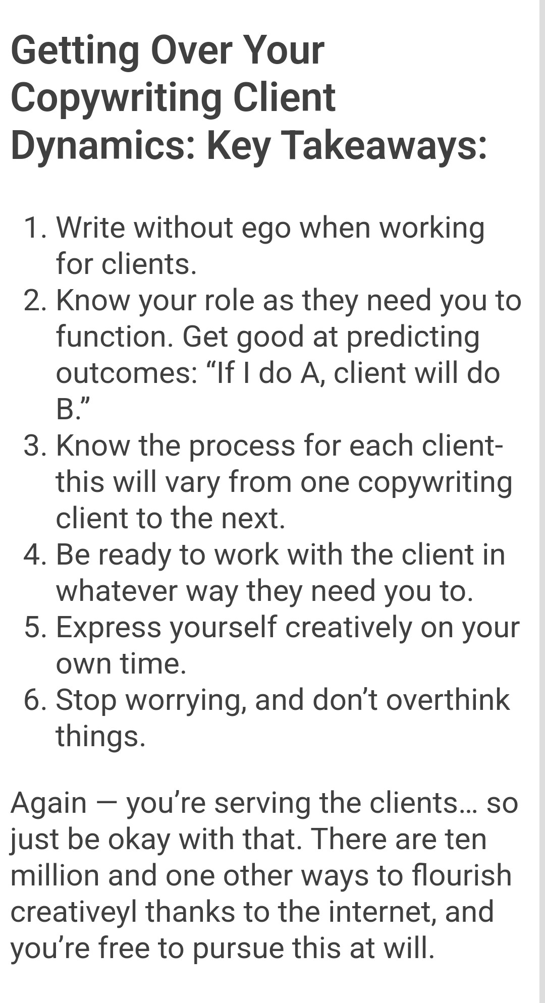 Blog Article About Copywriting Clients 9