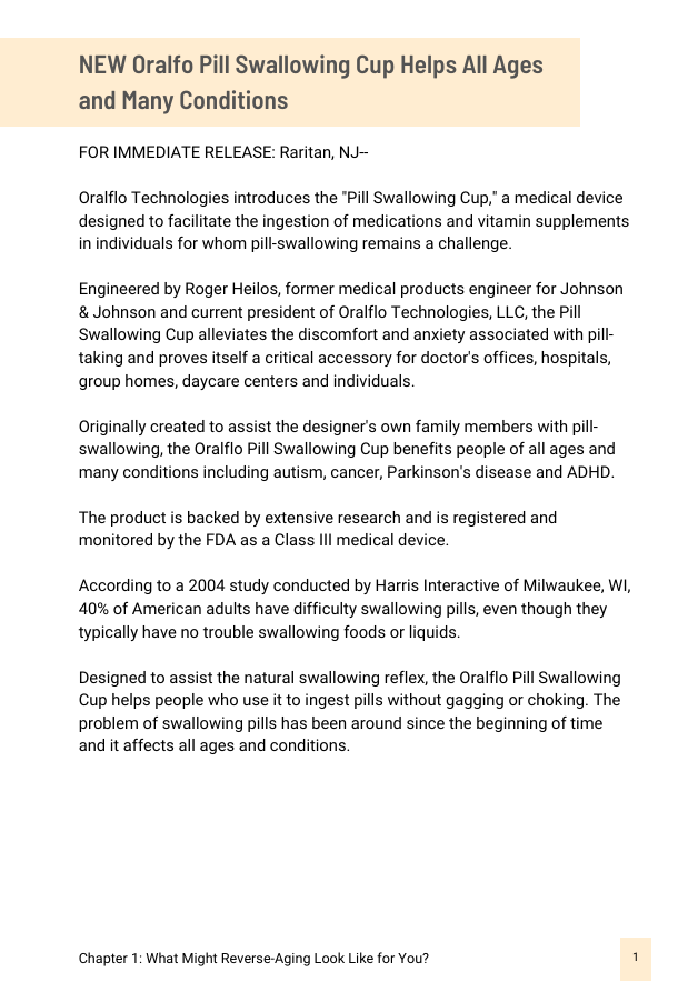 Press Release Writing Medical Products 2