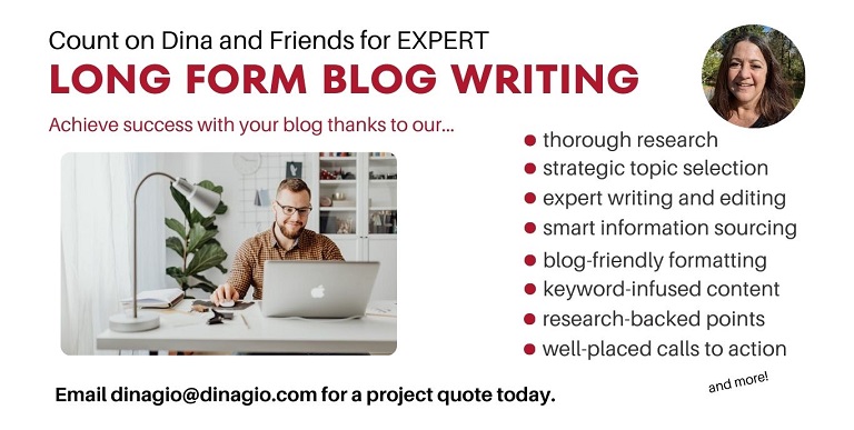 Long Form Blog Post Writing and Editing Services