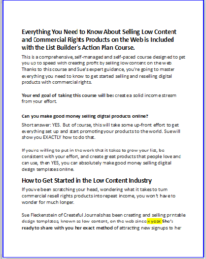 Sales Letter Copywriting for Low Content Printables Niche 2