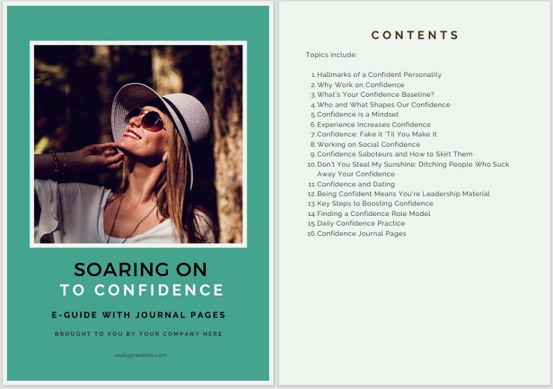 Confidence E-Guide for Life Coaches Writing Sample 1