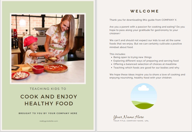 Nutrition Ebook Writing Sample 1 Canva Design