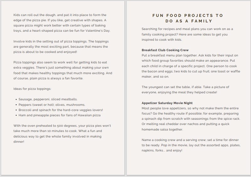 Nutrition Ebook Writing Sample Canva Design 2