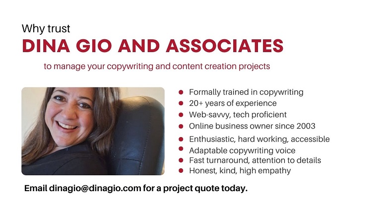 why dina gio and copywriting associates