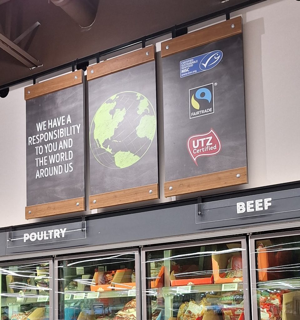 aldi signage about responsibility